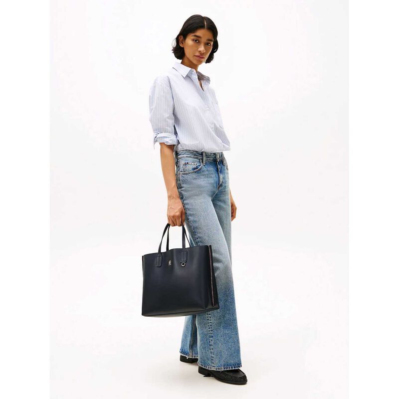 Tommy Hilfiger TH Monogram Signature Trim Satchel image number 1
